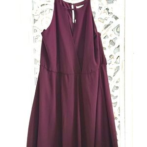Plum color chiffon dress